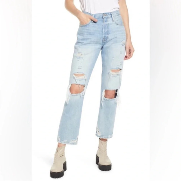 Frame Denim Shoes - FRAME Le Croyden Bootie Cream Size 43